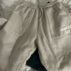 White fox sweatpants